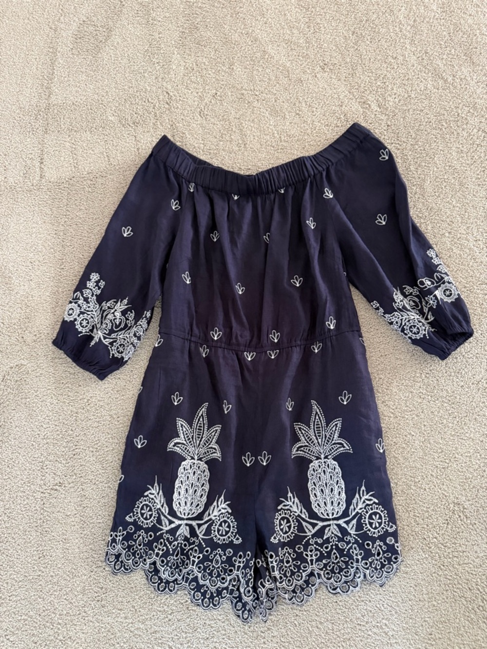 Farm Rio -Off-Shoulder Navy- Jacky romper- size M - Picture 6 of 6